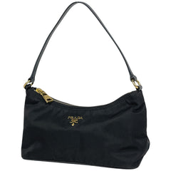 プラダ ロゴ ハンドバッグ アクセサリーポーチ ハンドバッグ ナイロン ネロ(ブラック) レディース 【中古】brbag
