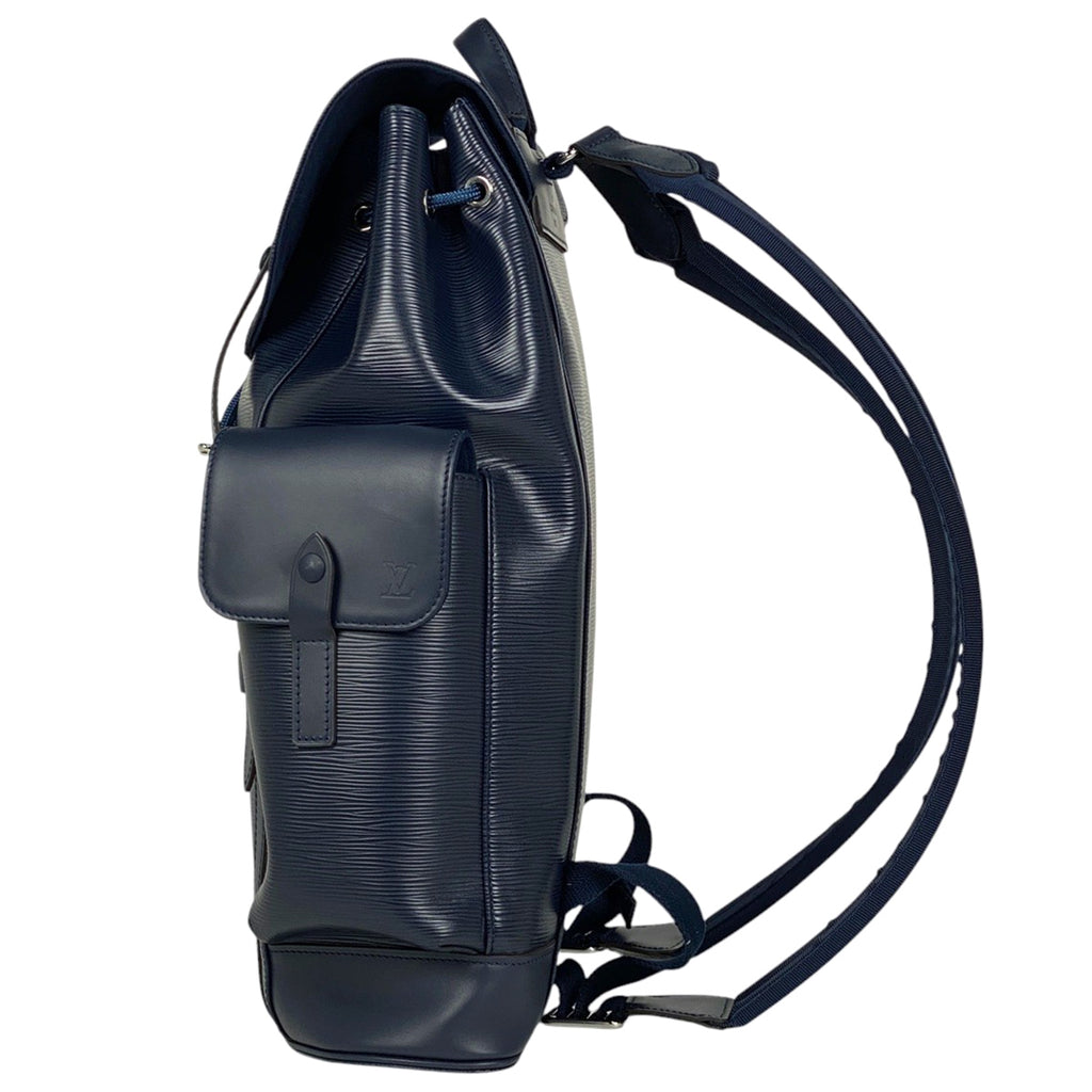 ルイ・ヴィトン クリストファー MM バックパック デイパック リュック エピ ブルーマリーヌ M58868 メンズ 【中古】brbag