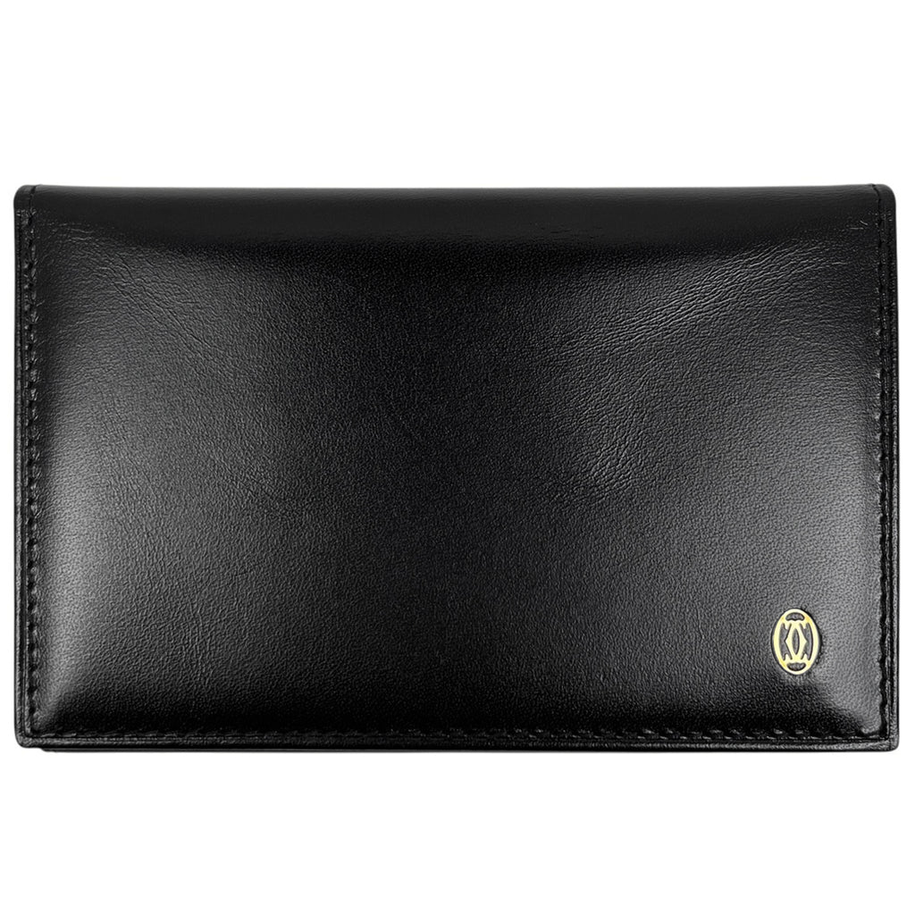 カルティエ マストライン カードケース パスケース 名刺入れ カード入れ カードケース レザー ブラック レディース 【中古】brbag