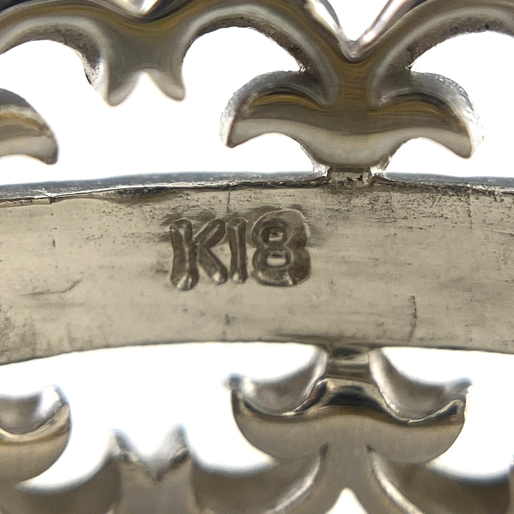 ダイヤモンド デザインリング プラチナ イエローゴールド 指輪 メレダイヤ リング 13号 Pt900 K18 ダイヤモンド レディース 【中古】nbjwl