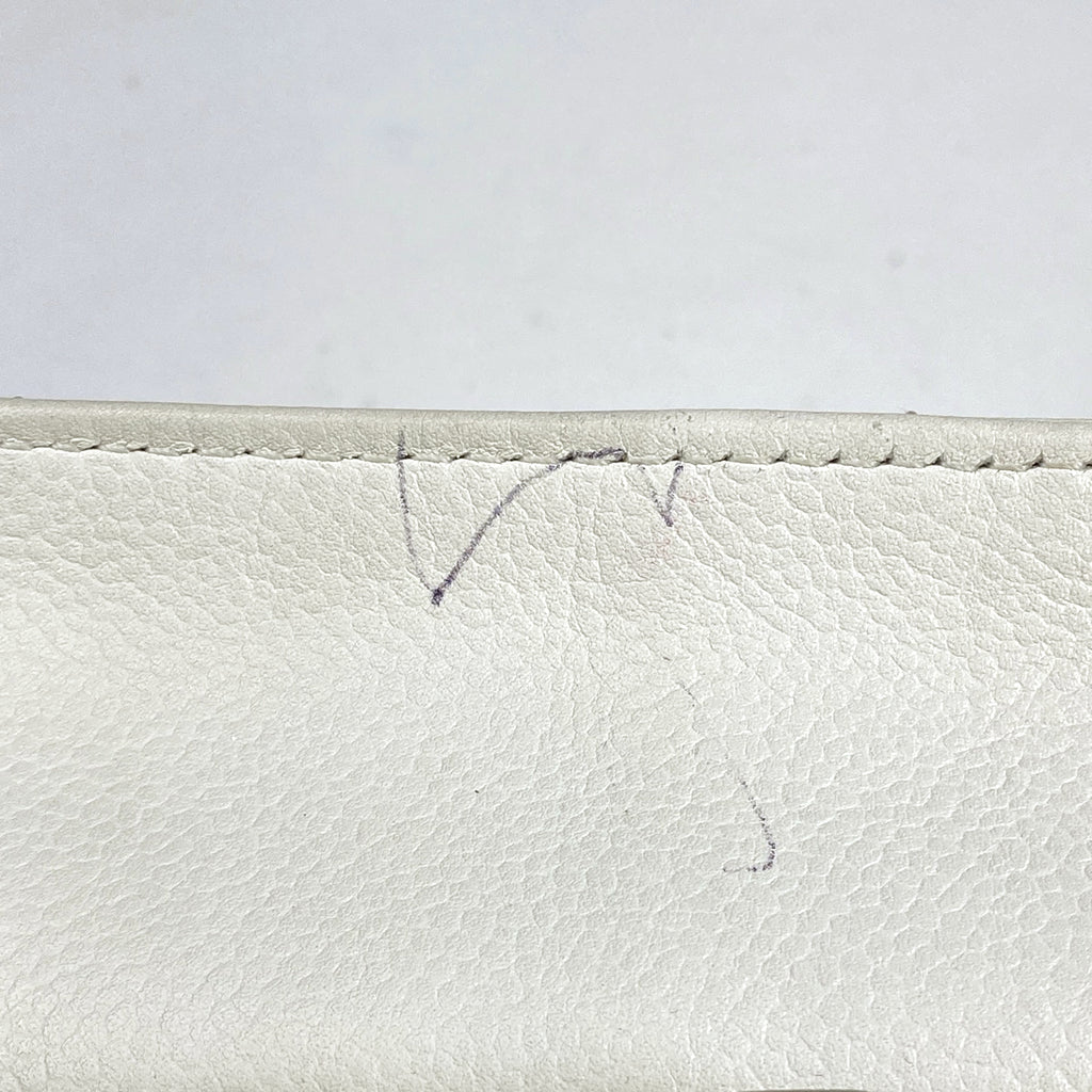 シャネル チョコバー ハンドバッグ ココマーク ハンドバッグ レザー ホワイト レディース 【中古】brbag