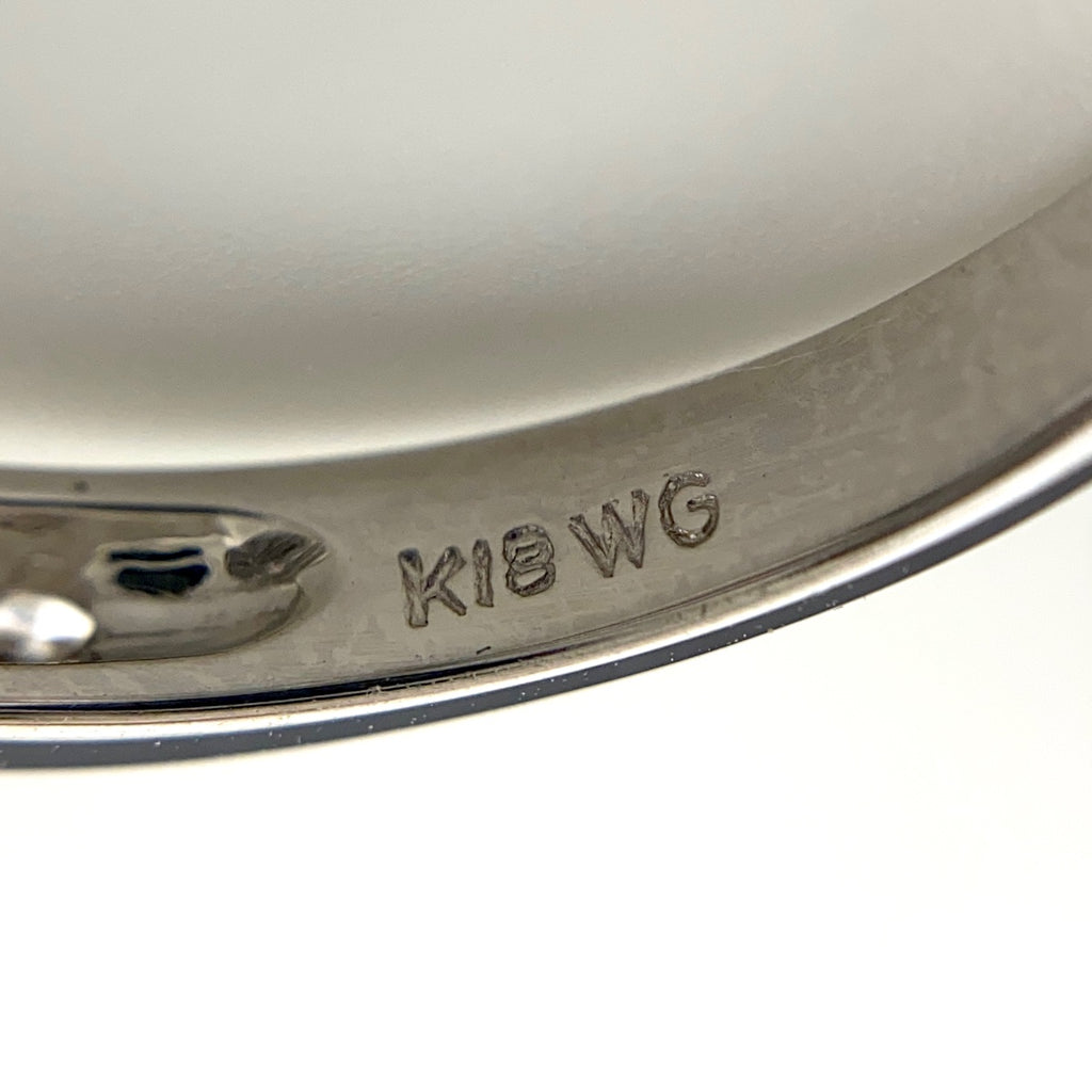 メレダイヤ デザインリング WG ホワイトゴールド 指輪 リング 15号 K18 WG ダイヤモンド レディース 【中古】nbjwl