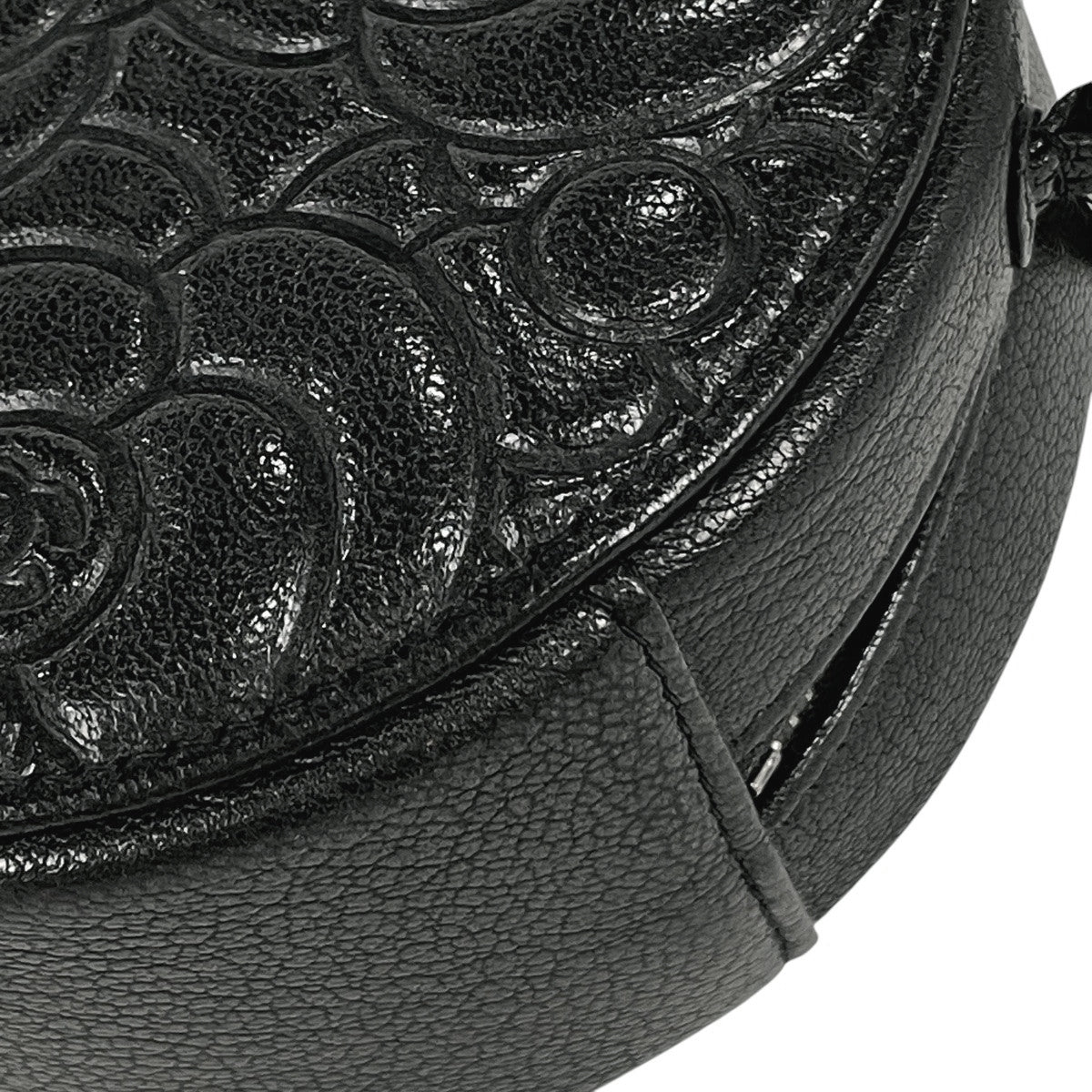 CHANEL ココマーク付き　レア　カメリア　ブラック CHANEL シャネル カメリア ココマーク ロゴ ゴールド金具