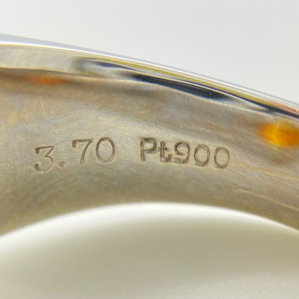 【在庫一掃】 ファイアオパール デザインリング プラチナ 指輪 メレダイヤ リング 15号 Pt900 オパール ダイヤモンド レディース 【中古】 nbjwl