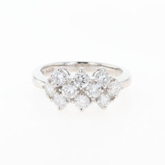 メレダイヤ デザインリング プラチナ 指輪 リング 10.5号 Pt850 ダイヤモンド レディース 【中古】nbjwl