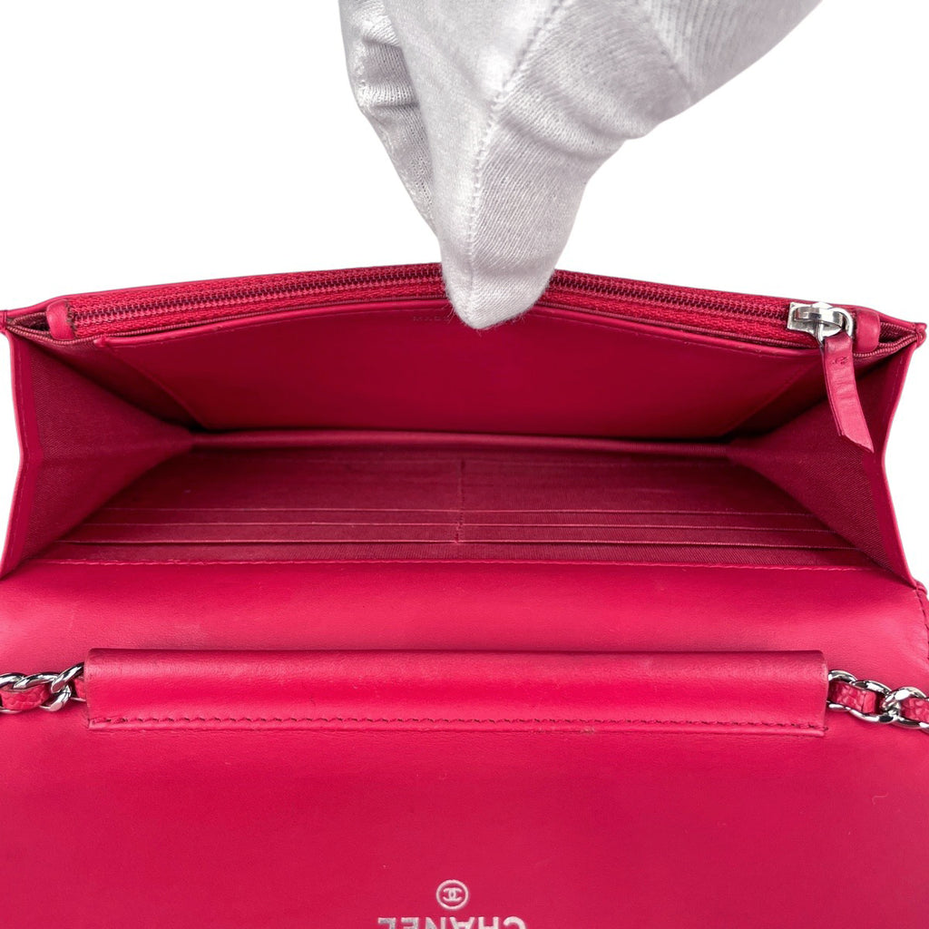 シャネル ココマーク チェーン ウォレット 財布 チェーンウォレット キャビアスキン レッド レディース 【中古】brbag