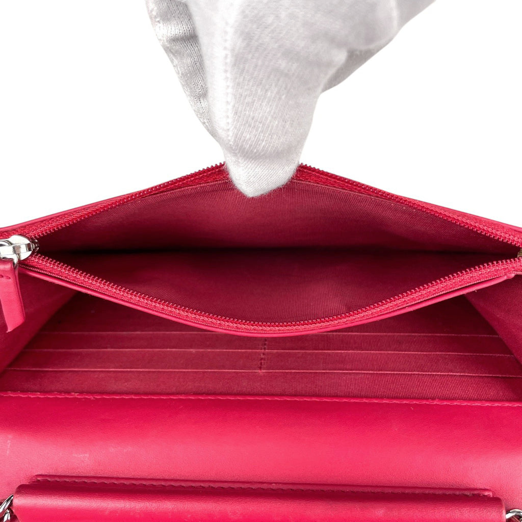シャネル ココマーク チェーン ウォレット 財布 チェーンウォレット キャビアスキン レッド レディース 【中古】brbag