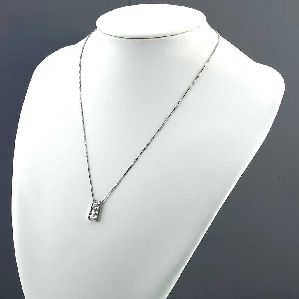 メレダイヤ デザインネックレス プラチナ ペンダント ネックレス Pt900 Pt850 ダイヤモンド レディース 【中古】nbjwl