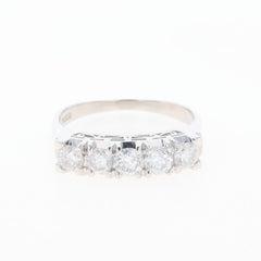 メレダイヤ デザインリング プラチナ 指輪 リング 14号 Pt900 ダイヤモンド レディース 【中古】nbjwl