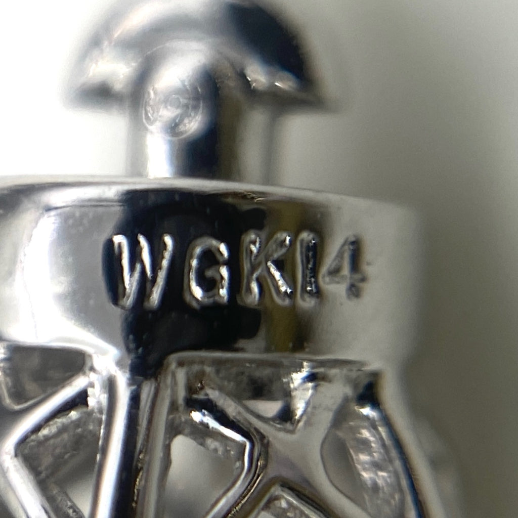 タサキ パール デザインネックレス WG ホワイトゴールド 真珠 ネックレス K14 WG パール レディース 【中古】brjwl