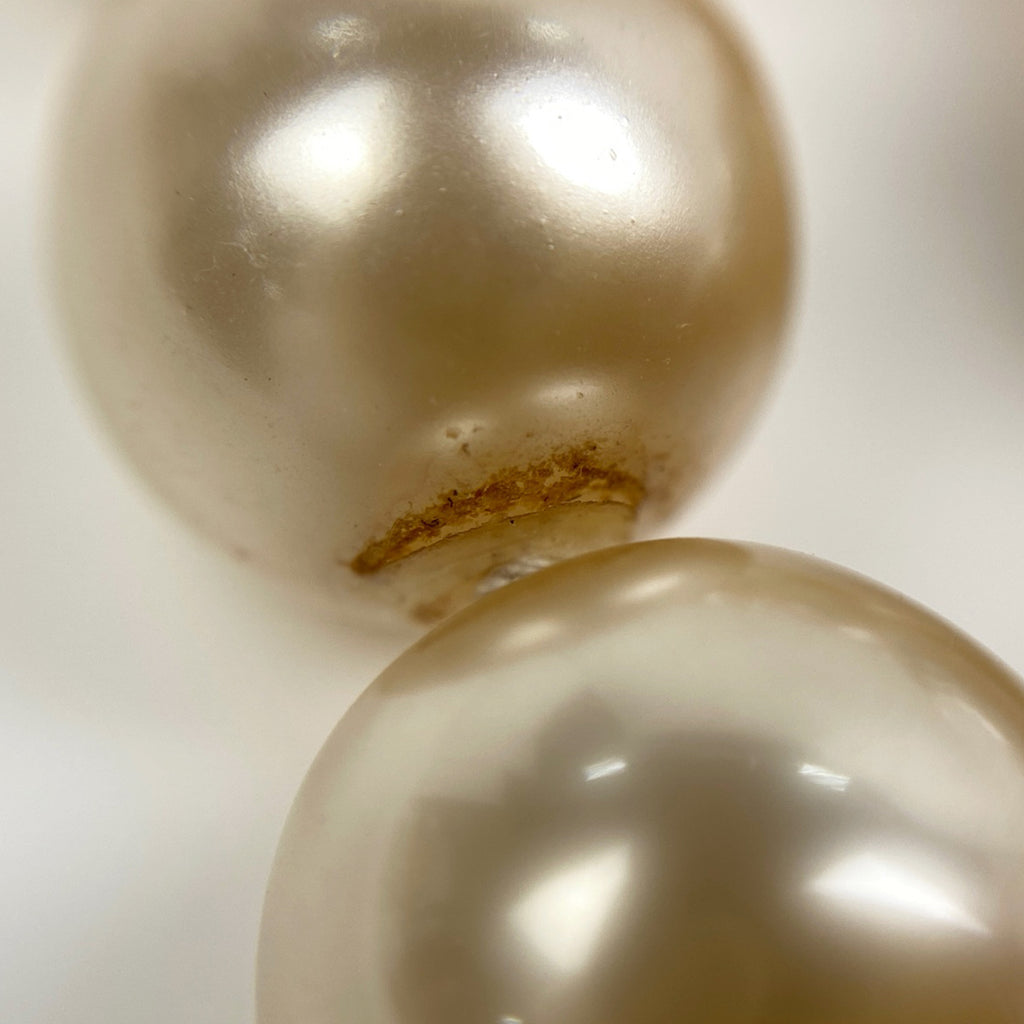 シャネル ココマーク フェイクパール ネックレス 3連 ネックレス フェイクパール GP ベージュ レディース 【中古】bracc