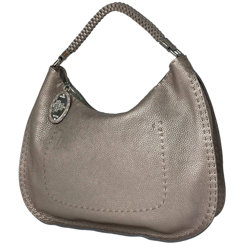 フェンディ セレリア ショルダーバッグ ワンショルダー ショルダーバッグ レザー シルバー 8BR582 レディース 【中古】brbag