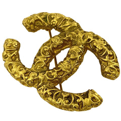 シャネル ココマーク ブローチ CC ブローチ GP ゴールド レディース 【中古】bracc