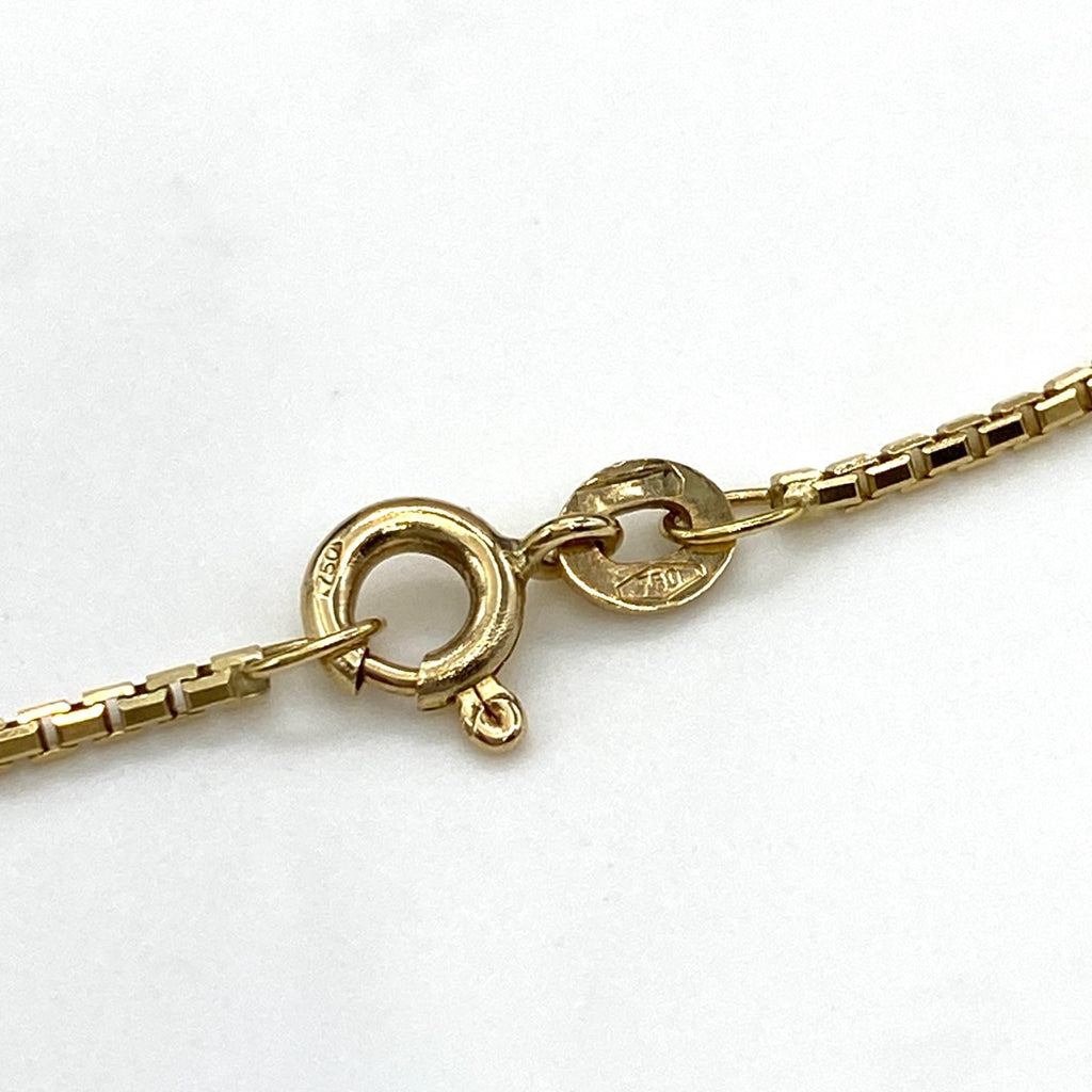 メレダイヤ デザインネックレス YG イエローゴールド ペンダント ネックレス K18 750 ダイヤモンド レディース 【中古】nbjwl