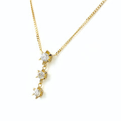 メレダイヤ デザインネックレス YG イエローゴールド ペンダント ネックレス K18 750 ダイヤモンド レディース 【中古】nbjwl