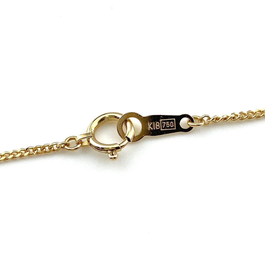 メレダイヤ デザインネックレス YG イエローゴールド ペンダント ネックレス K18 750 ダイヤモンド レディース 【中古】nbjwl