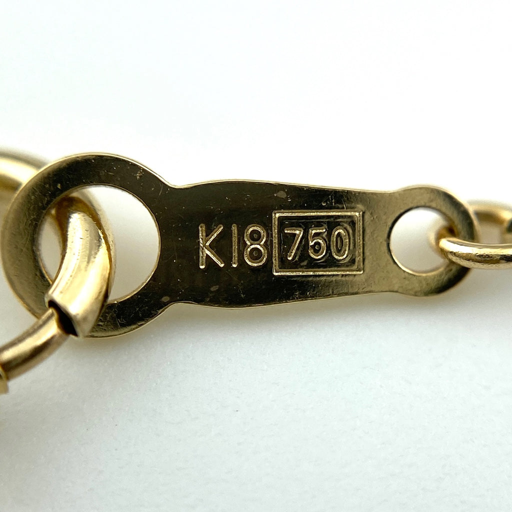メレダイヤ デザインネックレス YG イエローゴールド ペンダント ネックレス K18 750 ダイヤモンド レディース 【中古】nbjwl