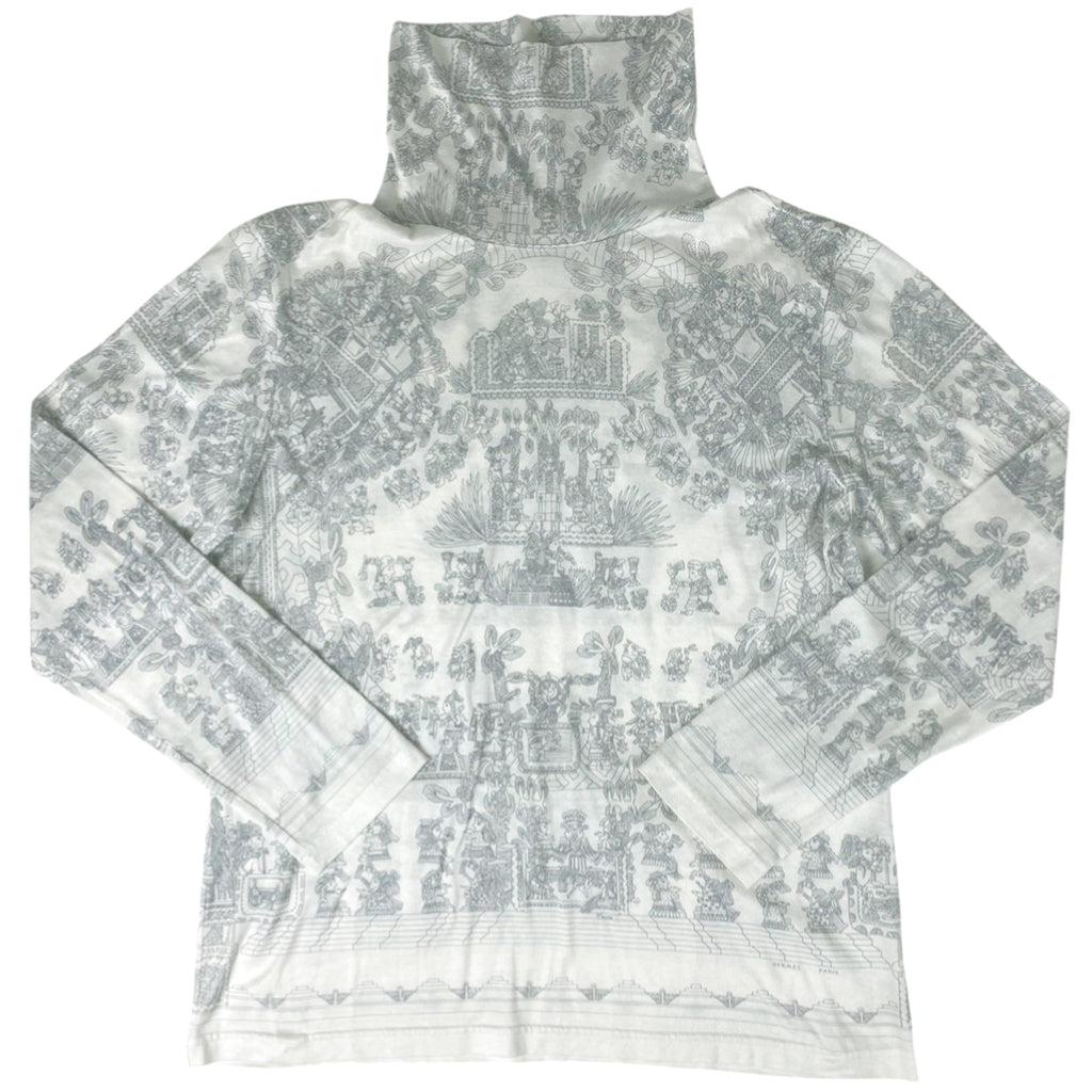 エルメス タートルネック カットソー 長袖 マルジェラ期 トップス カットソー 綿 ホワイト レディース 【中古】brapp