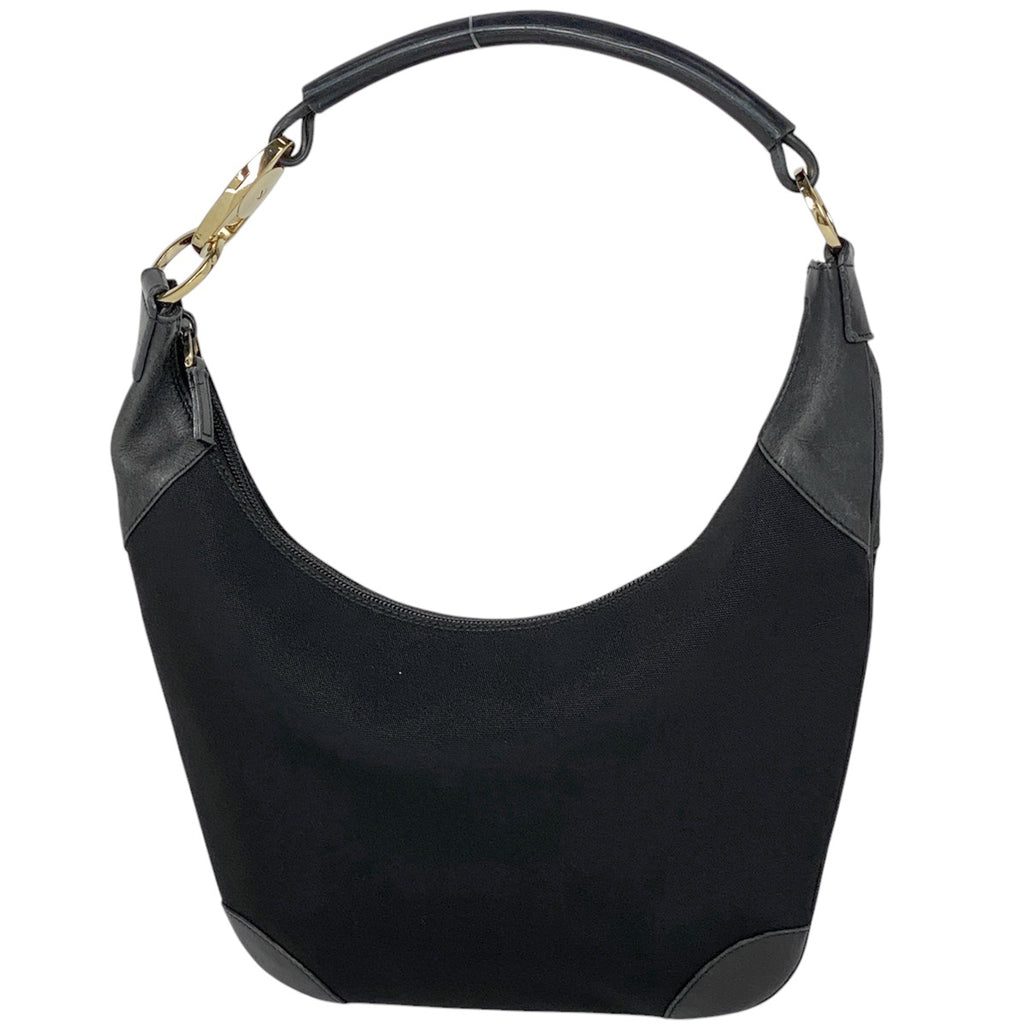 グッチ ロゴ ハンドバッグ ワンショルダー ショルダーバッグ ナイロン ブラック 0014158 レディース 【中古】 brbag