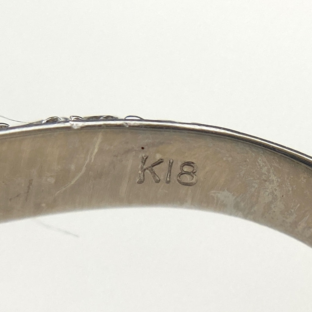 メレダイヤ デザインリング 指輪  リング 15号 K18 ダイヤモンド レディース 【中古】nbjwl