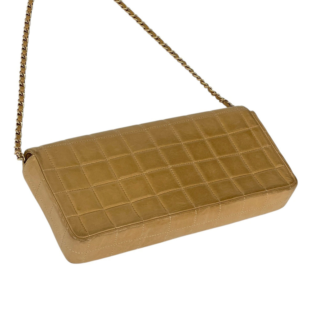 シャネル チョコバー チェーン ショルダーバッグ ココマーク ショルダーバッグ レザー ベージュ A15316 レディース 【中古】 brbag