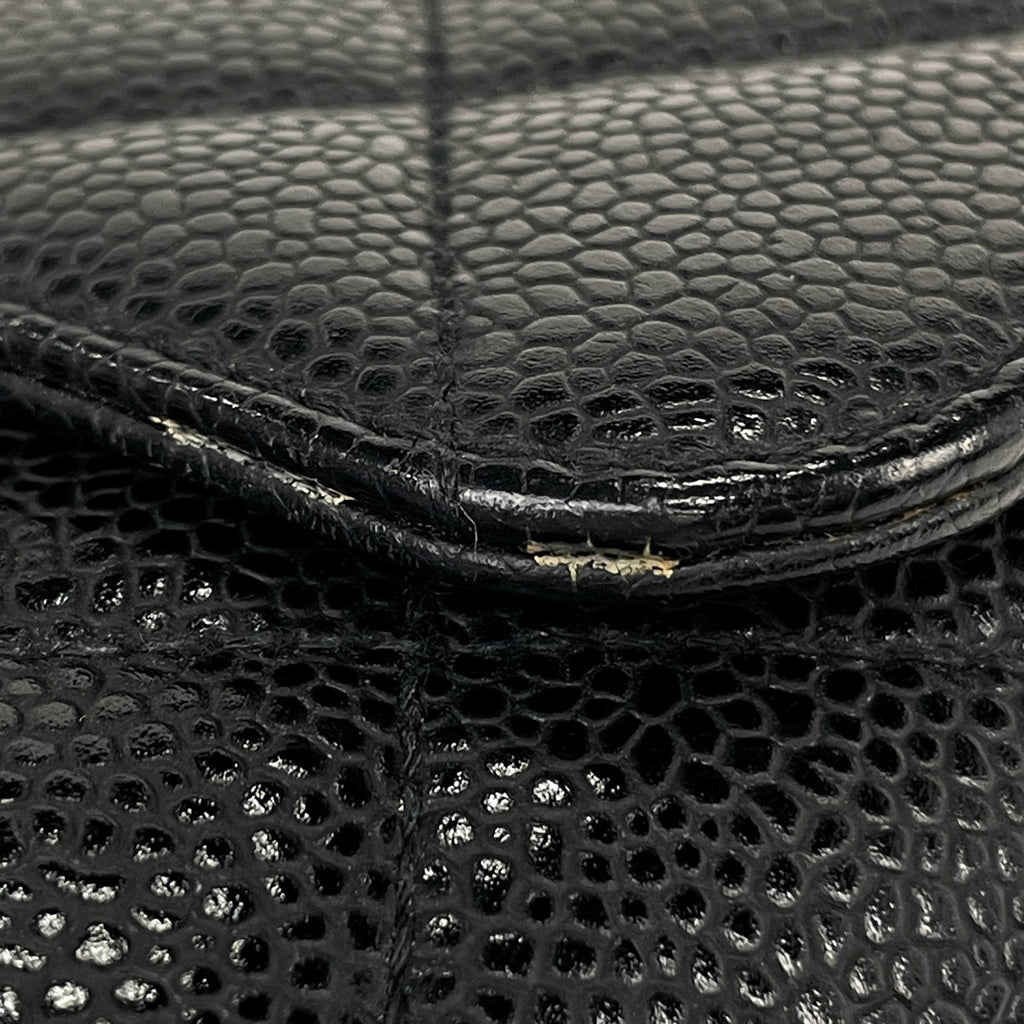 シャネル ココマーク ハンドバッグ マトラッセ ハンドバッグ キャビアスキン ブラック レディース 【中古】brbag
