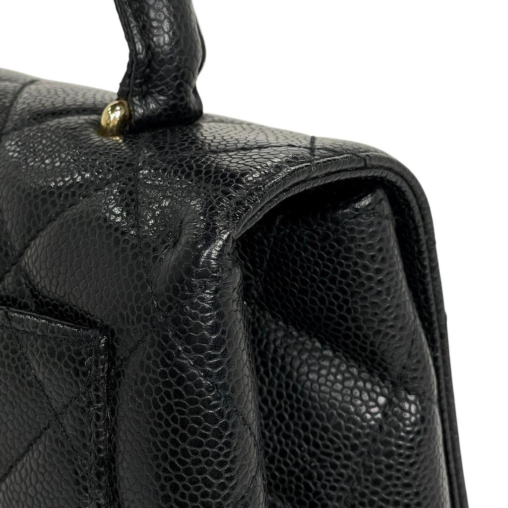 シャネル ココマーク ハンドバッグ マトラッセ ハンドバッグ キャビアスキン ブラック レディース 【中古】brbag