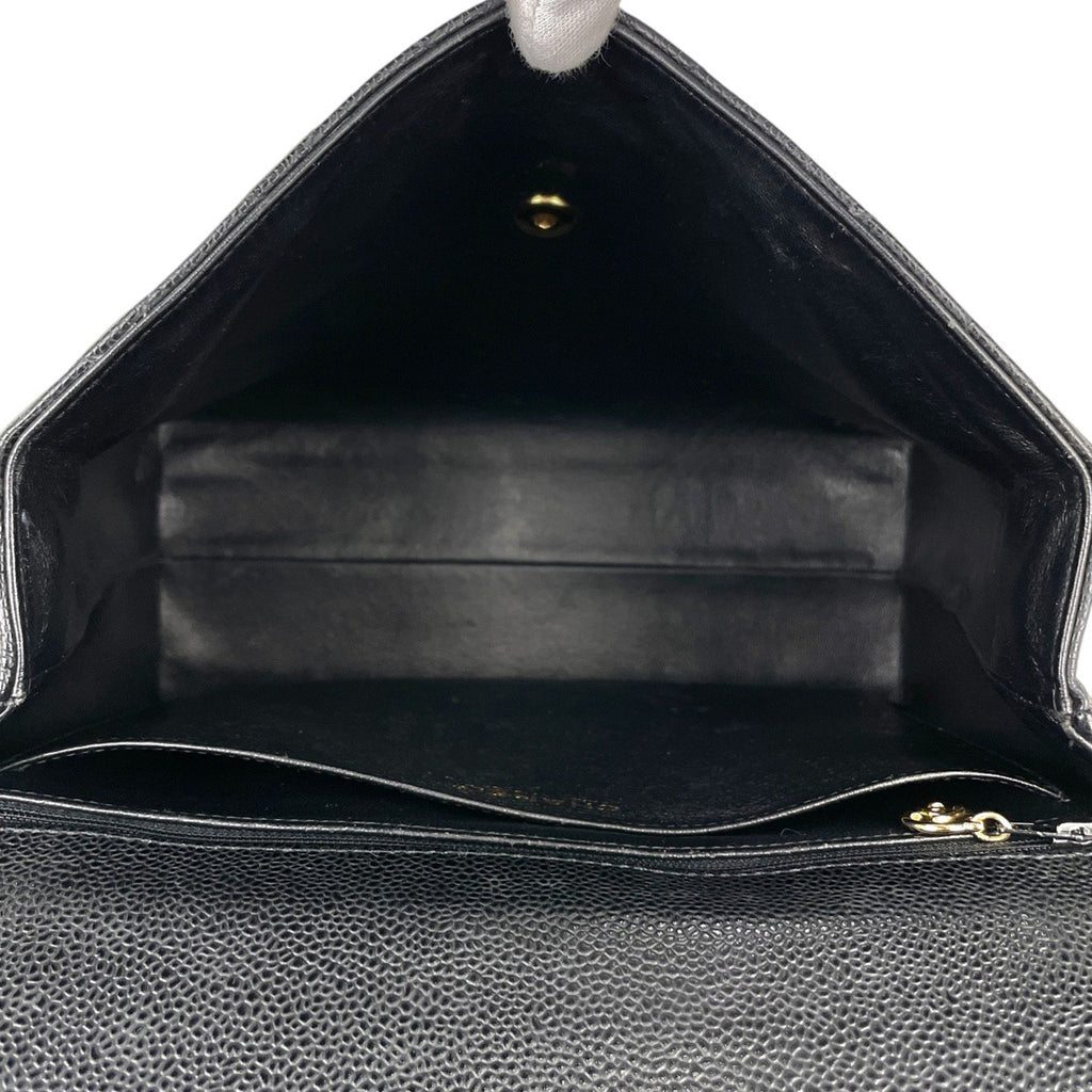 シャネル ココマーク ハンドバッグ マトラッセ ハンドバッグ キャビアスキン ブラック レディース 【中古】brbag