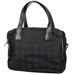 シャネル ニュートラベルライン ハンドバッグ ココマーク ナイロンジャガード ブラック レディース 【中古】 brbag