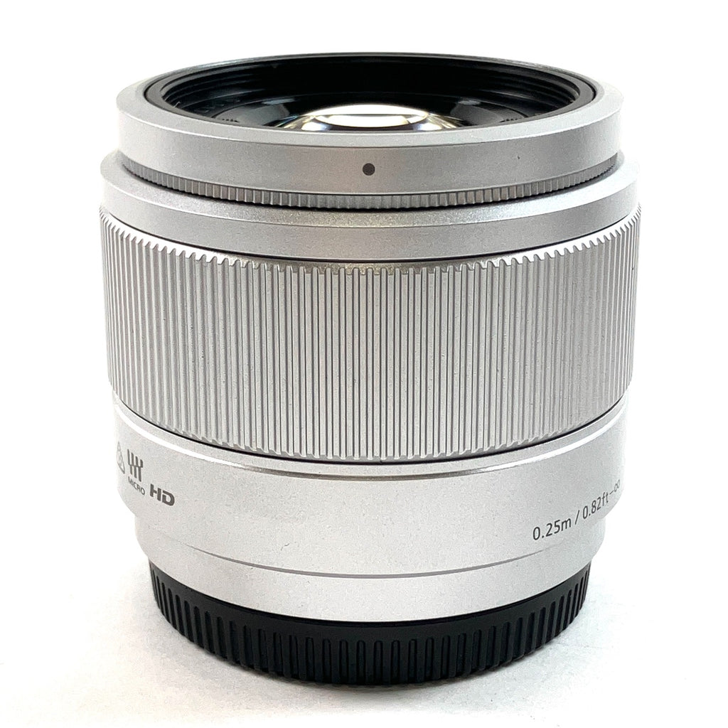 パナソニック Panasonic LUMIX G 25mm F1.7 ASPH. H-H025-S シルバー 一眼カメラ用レンズ（オートフォーカス） 【中古】