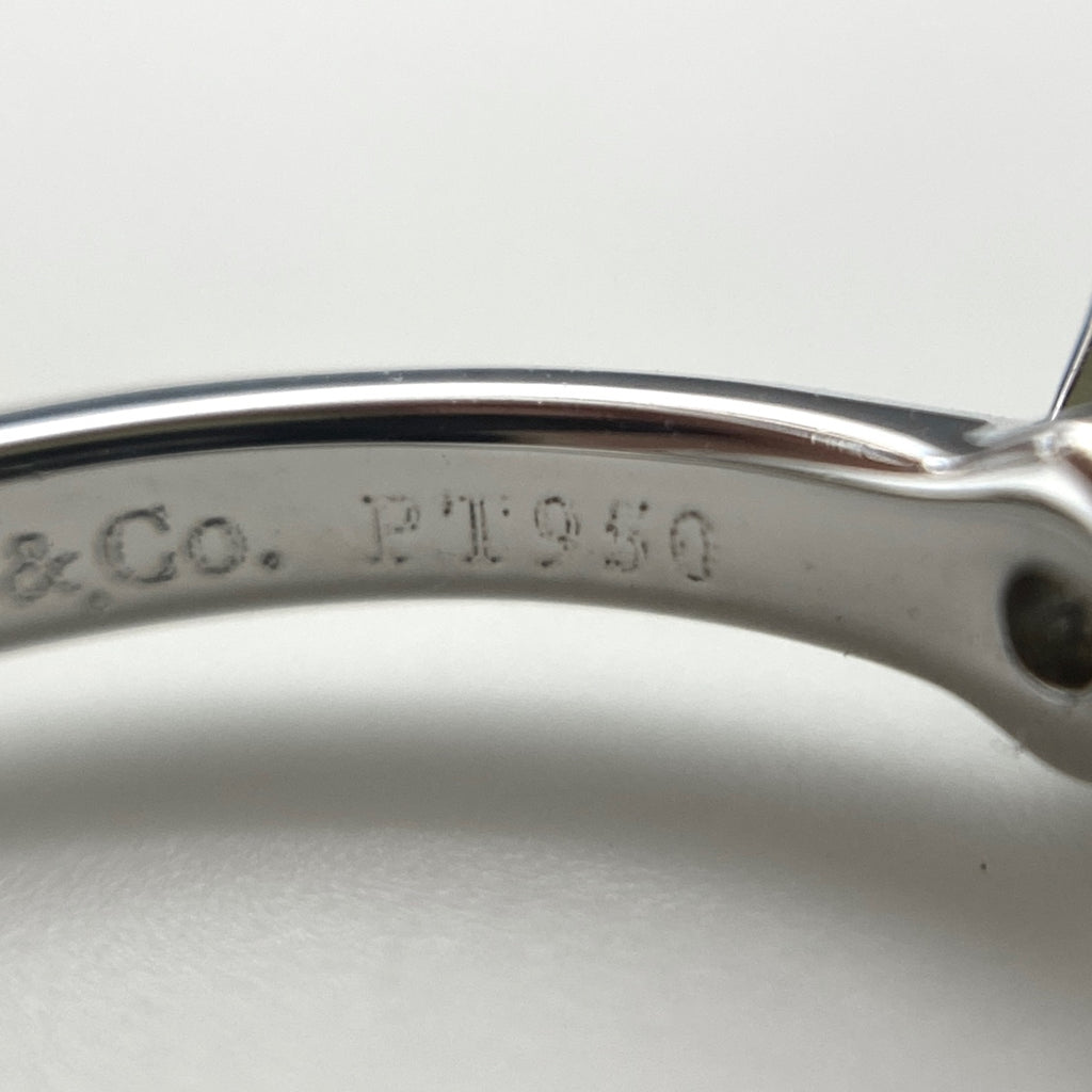 ティファニー ダイヤモンド デザインリング プラチナ 指輪 リング 7.5号 Pt950 ダイヤモンド レディース 【中古】brjwl