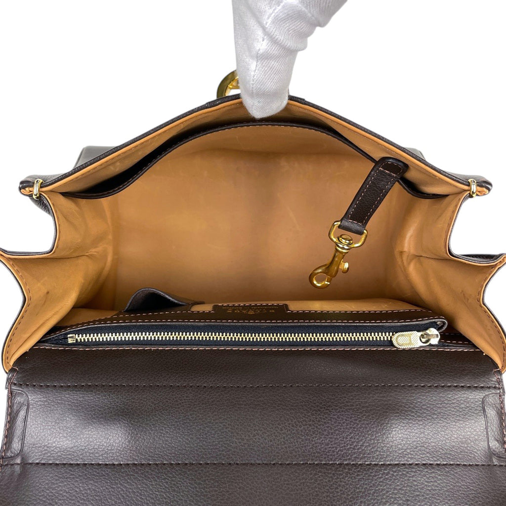 デルヴォー ブリヨン ハンドバッグ 手提げ ハンドバッグ レザー ブラウン レディース 【中古】brbag