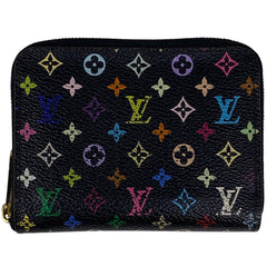 ルイ・ヴィトン ジッピー コインパース 小銭入れ カードケース ラウンドファスナー コインケース モノグラムマルチカラー ノワール(ブラック) M93740 レディース 【中古】 brbag