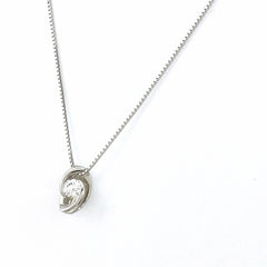 ダイヤモンド デザインネックレス プラチナ メレダイヤ ペンダント ネックレス Pt850 Pt900 ダイヤモンド レディース 【中古】nbjwl