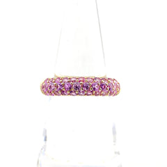 ルジアダ ピンクサファイア デザインリング YG イエローゴールド 指輪 リング 11.5号 750 ピンクサファイア レディース 【中古】brjwl