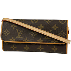 ルイ・ヴィトン ポシェットツイン PM クラッチバッグ 2WAY ショルダーバッグ モノグラム ブラウン M51854 レディース 【中古】brbag