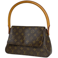 ルイ・ヴィトン ミニ ルーピング 肩掛け ワンショルダー ハンドバッグ ショルダーバッグ モノグラム ブラウン M51147 レディース 【中古】brbag