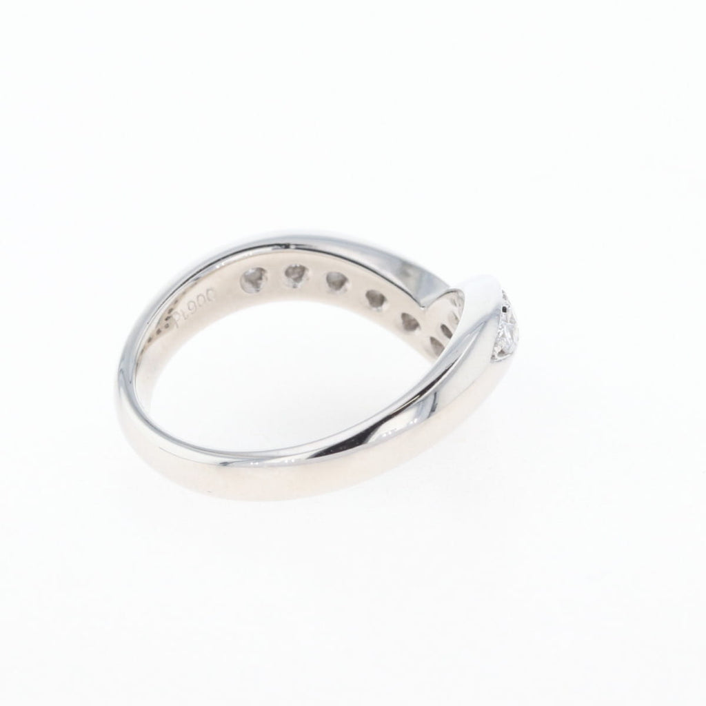 メレダイヤ デザインリング プラチナ 指輪 リング 9号 Pt900 ダイヤモンド レディース 【中古】nbjwl