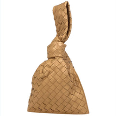 【在庫一掃】 ボッテガヴェネタ イントレチャート ハンドバッグ ザ ツイスト ナッパ ハンドバッグ レザー ベージュ レディース 【中古】brbag