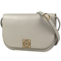 【在庫一掃】 ロエベ ゴヤ ショルダーバッグ GOYA アナグラム 2WAY ショルダーバッグ ショルダーバッグ レザー オフホワイト レディース 【中古】brbag