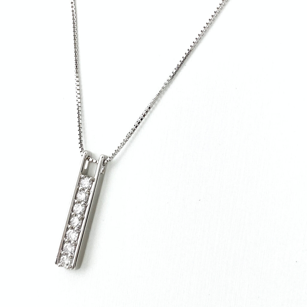 メレダイヤ デザインネックレス プラチナ ペンダント ネックレス Pt900 Pt850 ダイヤモンド レディース 【中古】nbjwl