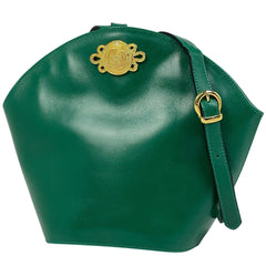 サルヴァトーレフェラガモ ロゴ ショルダーバッグ ショルダーバッグ レザー グリーン 1048 レディース 【中古】brbag
