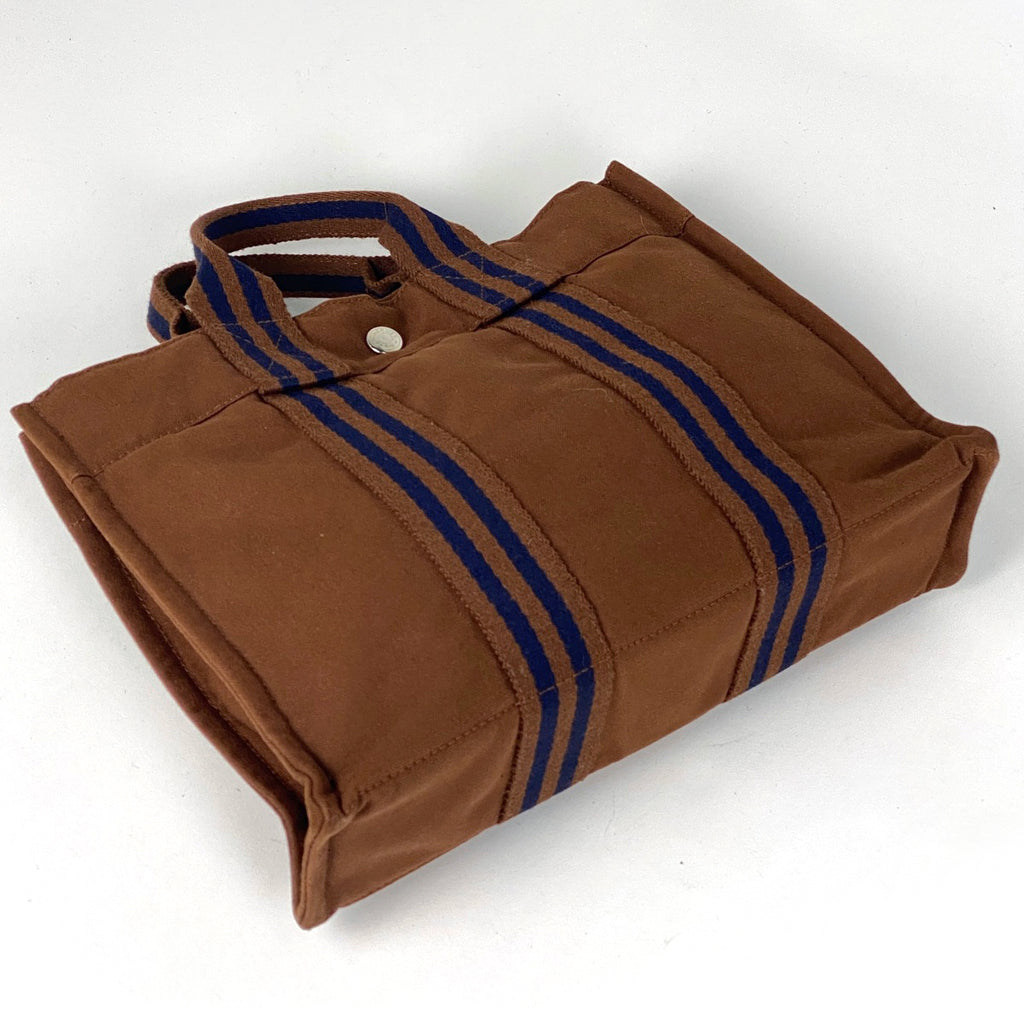 エルメス フールトゥ PM ハンドバッグ トートバッグ キャンバス ブラウン レディース 【中古】brbag