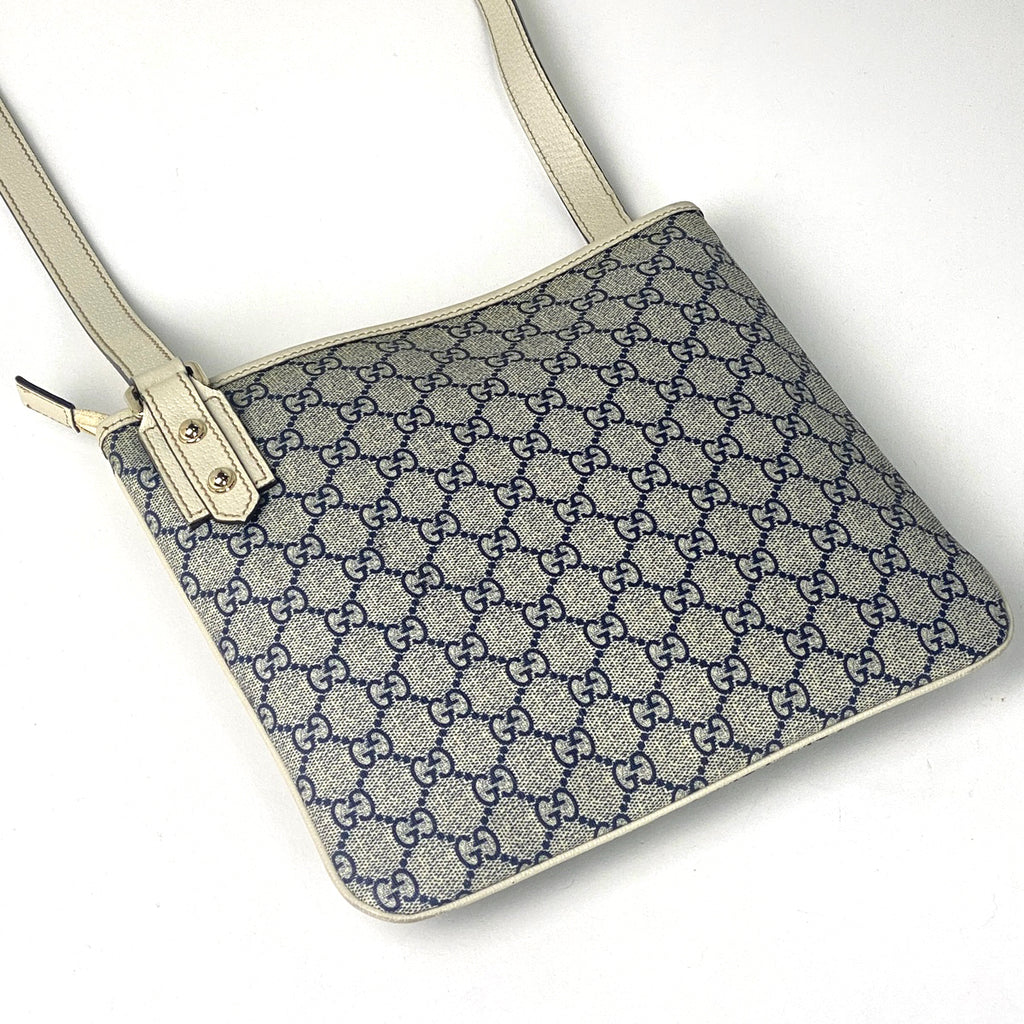 グッチ GG柄 ショルダーバッグ 斜め掛け ショルダーバッグ コーティングキャンバス ネイビー 257246 レディース 【中古】brbag
