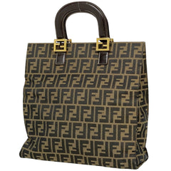 フェンディ ズッカ柄 ハンドバッグ トートバッグ ハンドバッグ ナイロンキャンバス ブラウン レディース 【中古】brbag
