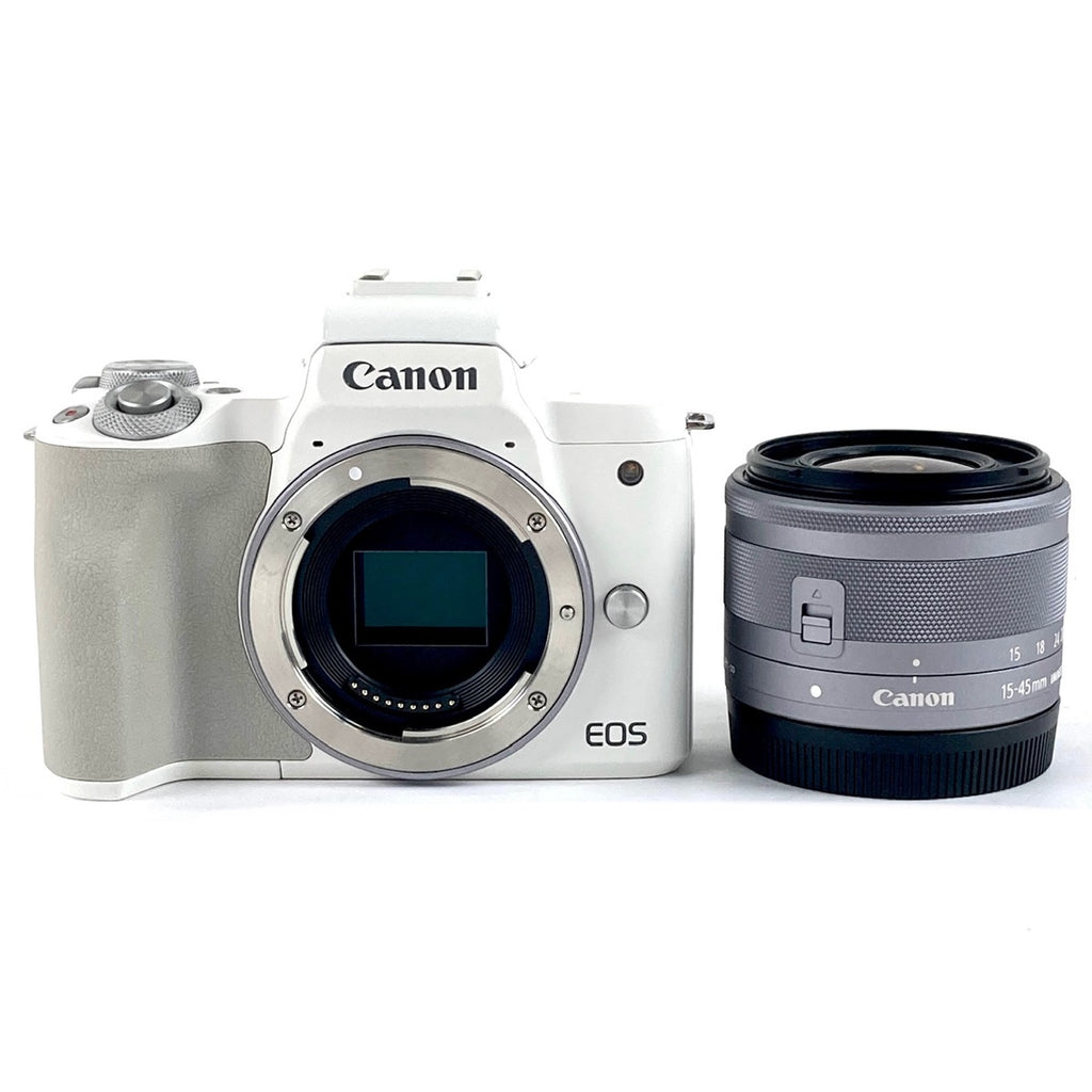 キヤノン Canon EOS Kiss M2 ホワイト ＋ EF-M 15-45mm F3.5-6.3 IS STM［ジャンク品］ デジタル ミラーレス 一眼カメラ 【中古】