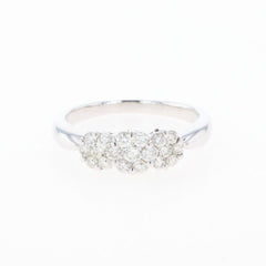 メレダイヤ デザインリング WG ホワイトゴールド 指輪 リング 8.5号 K18 WG ダイヤモンド レディース 【中古】nbjwl