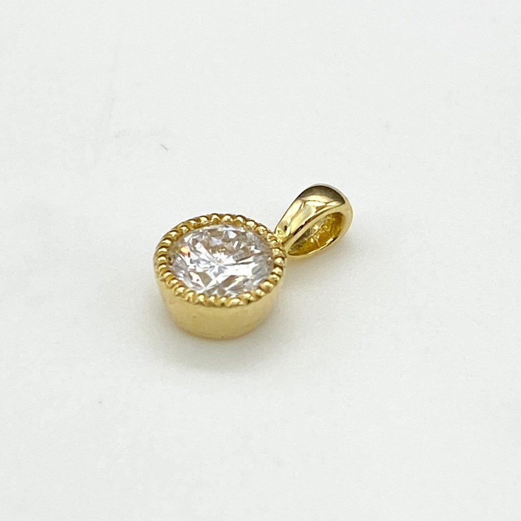 ダイヤモンド デザインペンダントトップ YG イエローゴールド ペンダントトップ K18 ダイヤモンド レディース 【中古】nbjwl