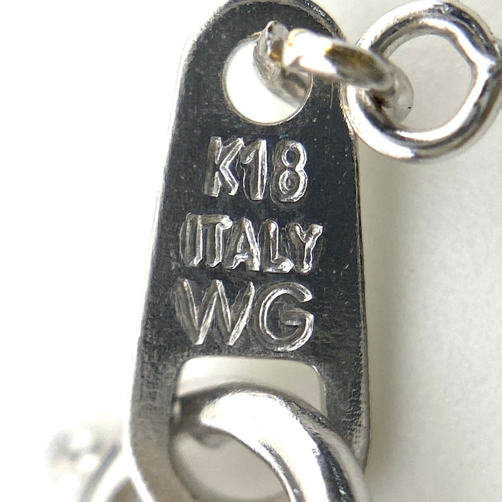 【在庫一掃】 メレダイヤ デザインネックレス WG ホワイトゴールド ペンダント ネックレス K18 WG ダイヤモンド レディース 【中古】nbjwl