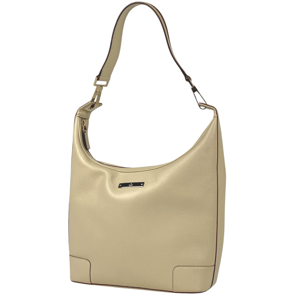 グッチ ロゴ ショルダーバッグ ワンショルダー ショルダーバッグ レザー クリーム 0014204 レディース 【中古】brbag